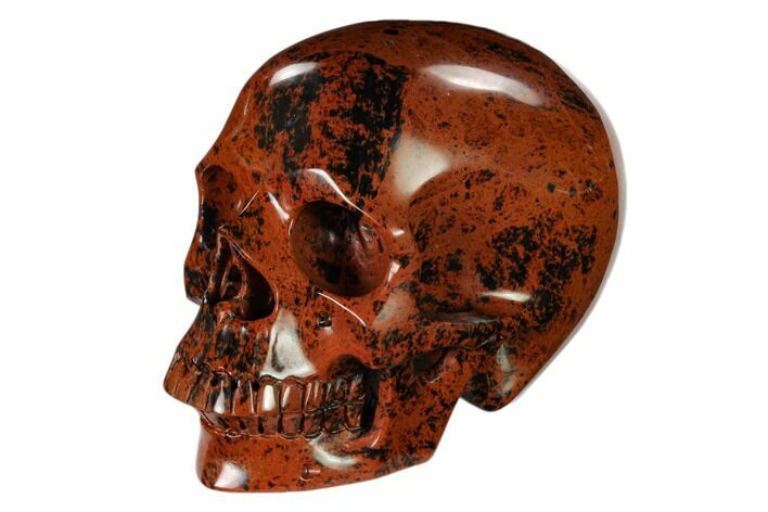 Realistic, Polished Mahogany Obsidian Skull #151186